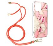 Carcasa Apple Iphone 13 Mini Motivos Geométricos Correa Extraíble Rosa