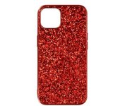 Funda Iphone 13 Mini Purpurina Rígida Acabado Relieve Antideslizante Rojo