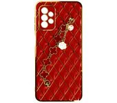 Carcasa Geométrica Samsung Galaxy A52 / A52s Cadena Trébol De Cuatro Hojas Rojo