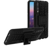 Carcasa Huawei P20 Pro Funda Trasera Antigolpes Reforzada + Soporte Negra