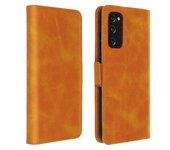 Funda Vintage Para Samsung S20 Fe Con Tarjetero Y Soporte Vídeo - Camel