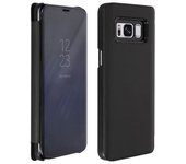 Funda Libro Efecto Espejo Negra Samsung Galaxy S8 Tapa Translúcida