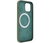 Funda Magsafe Para Iphone 12 Y 12 Pro Soft Touch Mate Bordes Altos Verde Oscuro