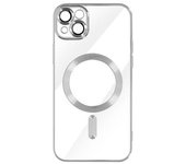 Funda Magsafe Para Iphone 13 Protector De Silicona Para Cámara Borde Cromado