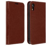 Funda Apple Iphone Xr De Cuero Billetera Función Soporte – Marrón