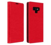 Funda Samsung Galaxy Note 9 De Cuero Billetera Función Soporte – Roja