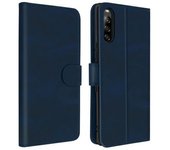 Funda Sony Xperia L4 Cartera Con Cierre Magnético Y Soporte – Azul Oscuro