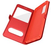 Funda Samsung A52 / A52 5g / A52s Ventana Doble Soporte Vídeo Rojo