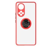 Funda Honor 50 / Huawei Nova 9 Dos Materiales Anillo Metálico Soporte Rojo