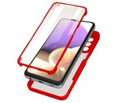 Carcasa Samsung Galaxy A32 5g Plexiglás Polímero Antigolpes Contorno Rojo