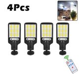 Paquete De 1 ~ 8 Farolas Solares Para Exteriores, Lámpara Led Con Sensor De Movimiento De Seguridad Impermeable Con 3 Modos De Iluminación, Luces