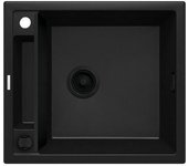 Deante Negro Nero Mate Fregadero Magnético De 1 Seno De Granito
