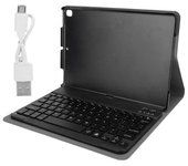 Funda De Cuero Con Teclado Para Tableta, Desmontable, Con Ranura Para Bolígrafo, Accesorios Para Computadora, Color Negro - -