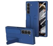 Funda De Silicona Con Función Atril Para Samsung Galaxy Z Fold Special/z Fold 6 Slim/w25 (pc, Con Película De Vidrio Templado), Color Azul