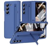 Funda Con Soporte Para Samsung Galaxy Z Fold Special/z Fold 6 Slim/w25, Carcasa Trasera De Pc Con Lápiz Óptico Y Película De Vidrio Templado (zafiro)