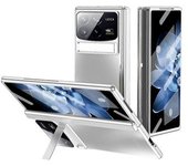 Funda Para Xiaomi Mix Fold 4 5g Con Soporte Y Bisagra, Carcasa De Pc Con Película De Vidrio Templado, Color Plateado