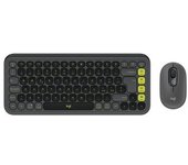 Logitech Pop Icon Combo Teclado Ratón Incluido Universal Bluetooth Qwerty Hindi Grafito, Verde