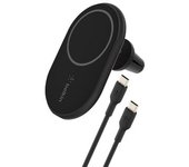 Cargador De Coche Rejilla Ventilación Belkin Magsafe 10w + Cable Usb-c Negro