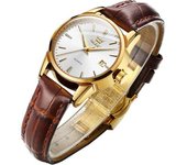 Reloj De Cuarzo Con Diamantes Para Mujer Reloj Luminoso Resistente Al Agua De Oro Rosa(esfera Blanca)