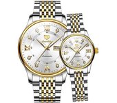 Reloj Mecánico Automático Con Diamantes Para Parejas, Regalo Romántico De Boda (blanco)