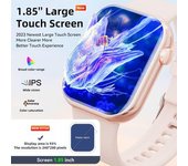 Reloj Inteligente (responder/hacer Llamada), 1,85 Pulgadas Fitness Tracker-negro-metálico
