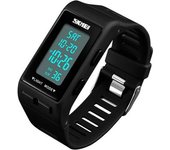 Reloj De Pulsera Electrónico Deportivo Digital Con Alarma De 12/24 Horas, Resistente Al Agua, Color Negro