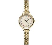 Reloj De Pulsera De Acero Inoxidable Resistente Al Agua Para Mujer Con Pulsera De Diamantes De Cristal En Oro Blanco