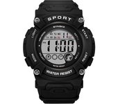 Reloj Deportivo Digital Led Con Correa De Pu, Alarma Y Fecha Para Mujer, Resistente Al Agua Hasta 50 M, Color Negro