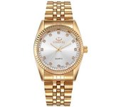 Reloj De Oro Par De Relojes De Pulsera De Acero Inoxidable - Masculino Y Blanco