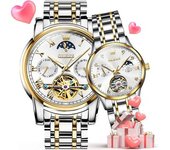 Reloj De Pareja, Reloj Mecánico Automático A Juego (esfera Blanca)