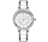 Reloj Wowrist De Cerámica Blanca Con Diamantes De Imitación, Bonitos Relojes En Oro Rosa