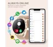 Reloj Inteligente 1.32 En Hd Pantalla Táctil Completa Rastreador De Ejercicios A Prueba De Agua-oro-nuevo