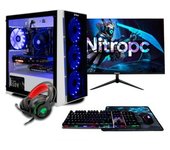 Nitropc Pack Silver AMD Ryzen 5 5500/16GB/1TB SSD/GTX1650 + Monitor 24