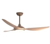 Pack Ventilador De Techo De Tres Aspas Cefiro + 132 Cm Cobre + Luz Led