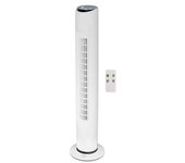 Ventilador De Pie Con Mando, 3 Velocidades, 45w, 20x79 Cm, Blanco