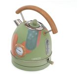 Hervidor De Agua Caprizze Nara 2200 W De Acero Inoxidable Termómetro Integrado Capacidad 1.8 L Decoración Floral Y Efecto Madera