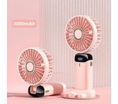 Ventiladores De Mano Con Motor Mini Ventilador Portátil De Mano Plegable Escritorio De Oficina Multifuncional Plegable Doble Batería 3000mah