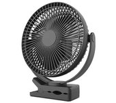 Ventilador De Escritorio De 10000mah, Ventiladores De Clip Portátiles Recargables, 4 Velocidades, Ventilador Eléctrico Silencioso Para Viajes Al Aire