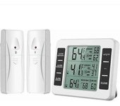 Dww-termómetro De Frigorífico Congelador, T-audacetermómetro De Frigorífico Sin Filtro Con 2 Captadores, Alarma Sonora, Min/max, Termómetro De Entrada