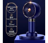 Ventiladores De Mano Eléctricos Ventilador De Aire Acondicionado De 5000 Mah Mini Ventilador De Mano Usb Ventilador De Bolsillo Pequeño Con Pantalla