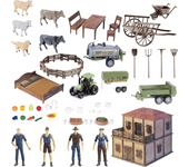 Granja Con Agricultores Y Amas De Casa Bricolaje