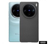 Funda Para Teléfono Celular Vivo X100 Pro 5g, Fibra De Aramida Texturizada Fina 600d, Lente Grande Con Recorte, Carcasa Negra