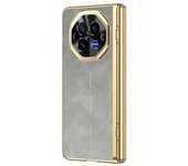 Funda Para Vivo X Fold3 Con Película De Vidrio Templado, Cuero Galvanizado Y Cubierta De Pc