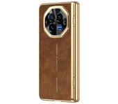 Funda Para Vivo X Fold3 Pro Con Película De Vidrio Templado, Cuero Galvanizado Y Cubierta De Pc