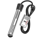 Calentador De Inmersión Eléctrico 2000w. Calentador De Barril De Buceo Con Apagado Automático. Calienta 5 Galones De Agua En Minutos.negro. 2000w