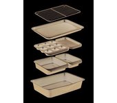 Masterclass Smart Space Stacking, Juego De Utensilios Para Hornear Antiadherentes, Bandejas Para Hornear De 7 Piezas En Caja De Regalo