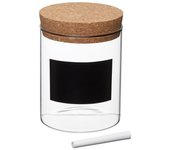 Kitchencraft Natural Elements Tarro De Almacenaje De Cristal Ecológico Y Etiqueta De Pizarra Personalizable 10 X 13 Cm 700 Ml