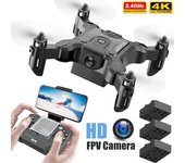 Szsmart V2 Mini Drone Con Cámara 4k Hd (1 Batería - Autonomía: 12 Min - Negro)