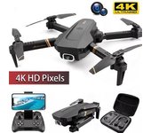 V4 Rc Dron Plegable Con Cámara 4k Hd Gran Angular 2 Baterías Duración De La Batería: 20 Mi