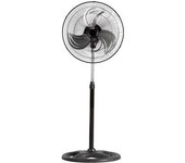 Ventilador De Pie Pedestal 18 Pulgadas Aspa Metálico Giratorio 3 Velocidades Silencioso Negro